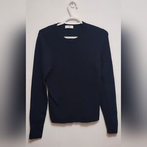 Aritzia TNA Women's Navy Long Sleeve Tee
